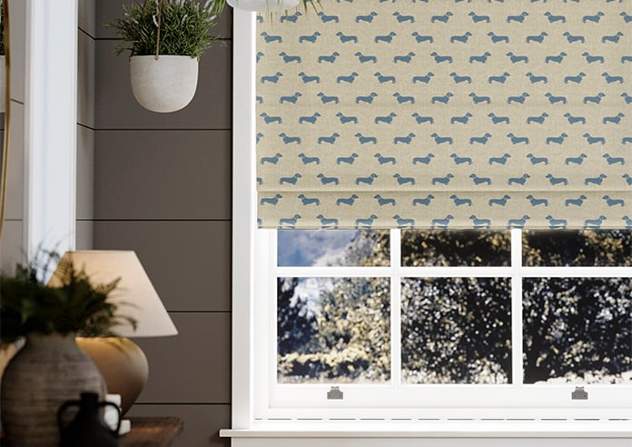 Emily Bond Peggy, True Blue - Roman Blind - Image 5